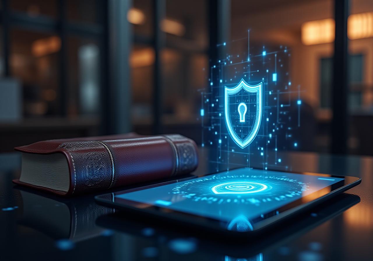 Secure legal documentation and data protection visual